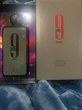 Afnan 9Pm Rebel Eau de Parfum Bottle & Box - Black and Red